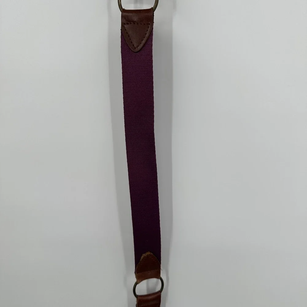 Desigual Belt‎ Womens Medium Multicolor Purple Brown Boho Embroidered Adjustable